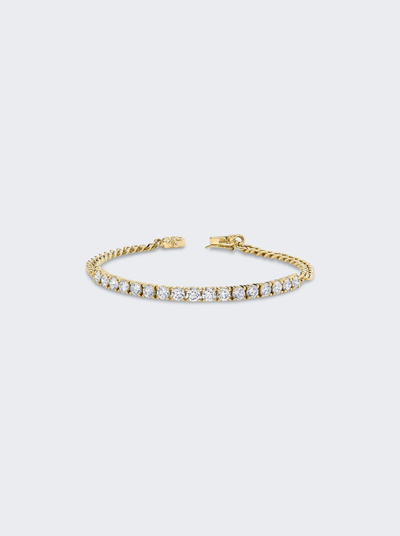 Anita Ko Cuban Link Diamond Line Bracelet In 18k Yellow Gold