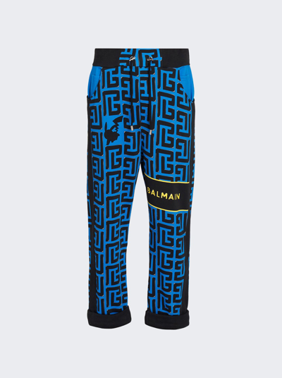 Shop Balmain Monogram Printed Sweatpants