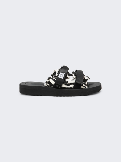 Shop Suicoke Moto-vhl Sandals In Safari Black