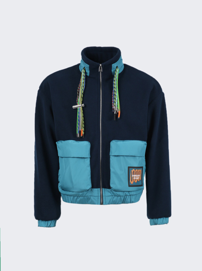 Shop Ambush Multicord Fleece Pocket Jacket In Navy Blue
