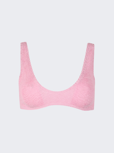 Shop Bondeye Scout Crop Eco Bikini Top In Baby Pink