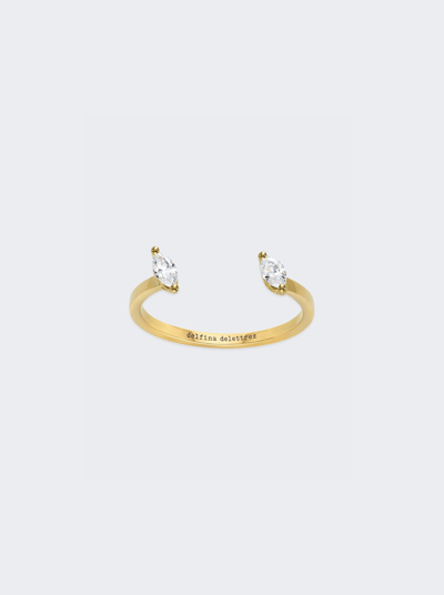 Shop Delfina Delettrez Dots Ring In Yellow Gold