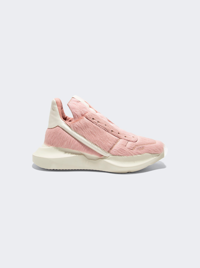 Shop Rick Owens Geo Geth Runner Sneakers In Dirty Pink