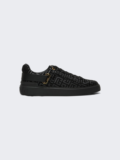 Shop Balmain B Count Monogram Sneaker In Black