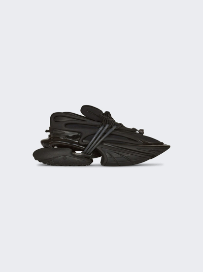Shop Balmain Unicorn Low-top Sneakers In Black