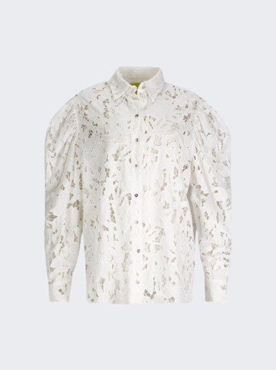 Shop Marques' Almeida Puff Sleeve Shirt In White