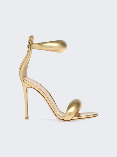 Gianvito Rossi Metallic Napa Ankle-cuff Stiletto Sandals In Gold