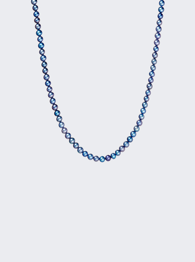 Shop Hatton Labs Freshwater Pearl Chain Necklace In Blue