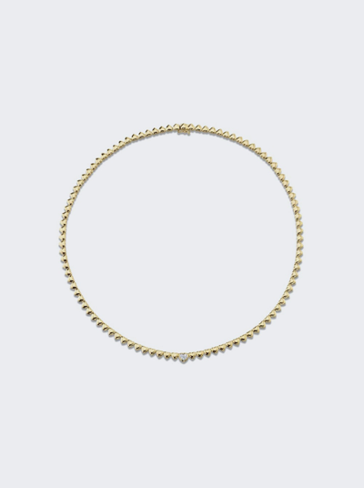 Shop Anita Ko 18k Yellow Gold Small Heart Necklace With One Diamond Heart