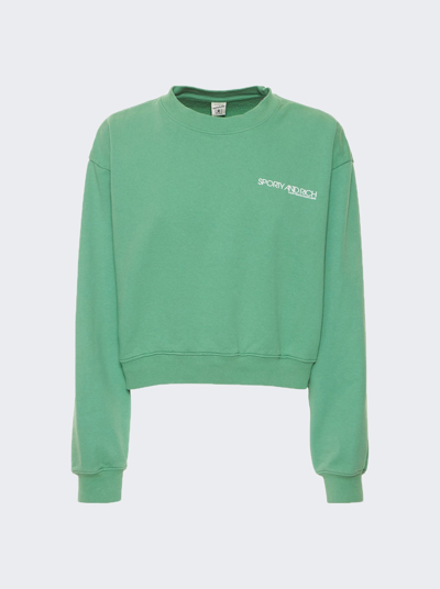 Shop Sporty And Rich Disco Cropped Crewneck Green