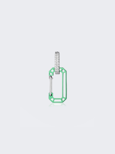 Eéra 18kt Anima Chiara Small Mono Earring In Green