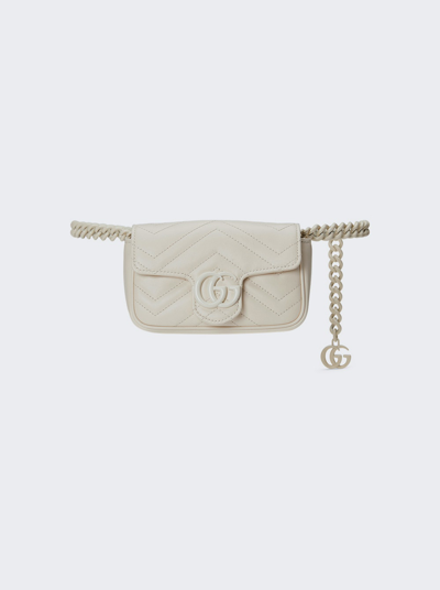 Shop Gucci Gg Marmont Belt Bag In White