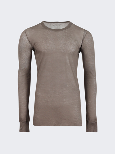 Shop Rick Owens Basic Long Sleeve T-shirt In Dusty Brown