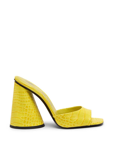 Shop Attico Luz Mule Sandal In Pale Yellow