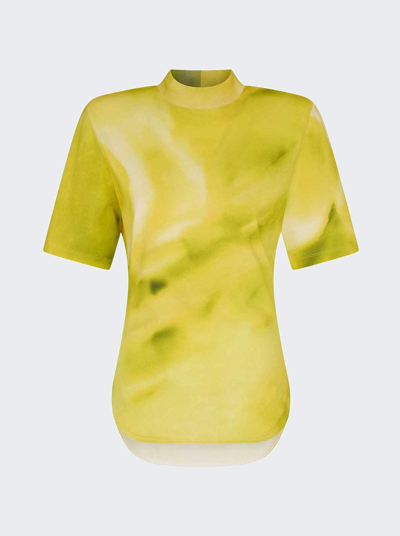 Shop Attico Tessa T-shirt In Pale Yellow