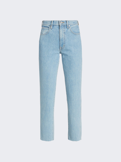Shop Slvrlake Mid-rise Straight-leg Jeans In Skyl Blue