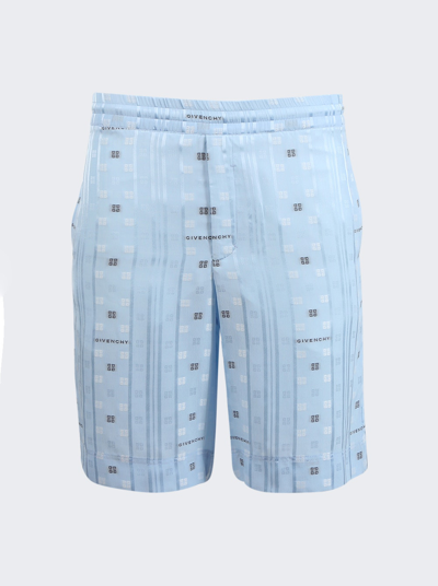 Shop Givenchy Skate Fit Shorts In Navy & Light Blue