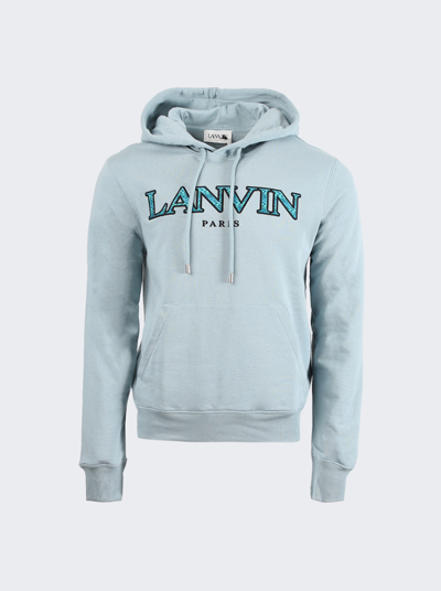 Shop Lanvin Curb Hoodie In Bluish Grey
