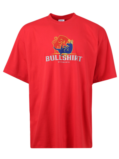 Shop Vetements Bullshirt T-shirt In Red