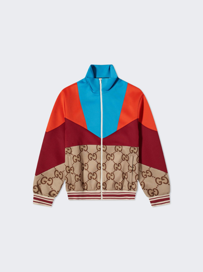 Shop Gucci Track Jacket In Brown