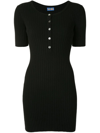 Lhd Samphire Knit Dress, Black In Black