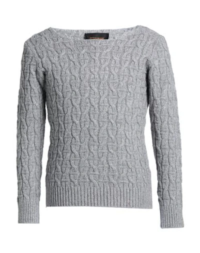 Shop Officina 36 Man Sweater Grey Size L Acrylic, Virgin Wool, Polyamide