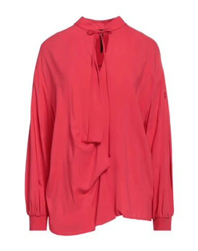 Shop Manila Grace Woman Top Coral Size 8 Viscose In Red
