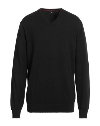 Shop Avignon Man Sweater Black Size 3xl Wool, Viscose, Acrylic, Nylon, Polyester