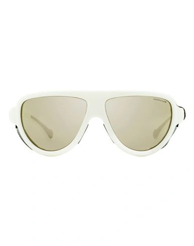 Shop Moncler Shield Ml0089 Sunglasses Sunglasses White Size 57 Plastic