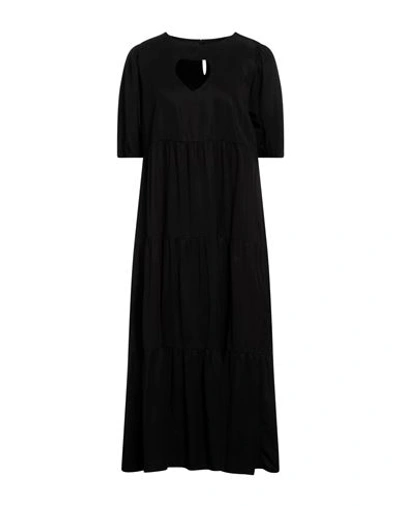 Shop Desigual Woman Midi Dress Black Size S Lycra