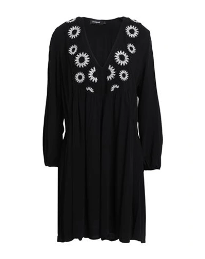 Shop Desigual Woman Mini Dress Black Size Xl Viscose