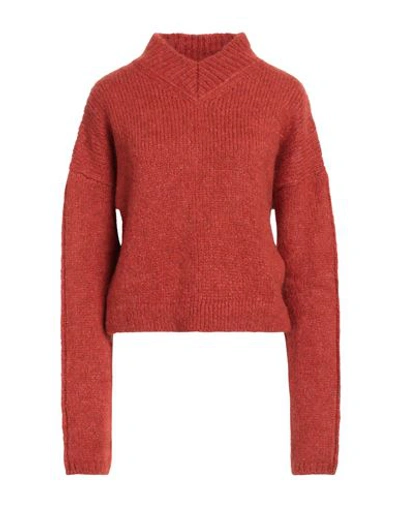 Gauchère Gauchere Woman Sweater Rust Size 4 Virgin Wool, Alpaca Wool, Polyamide In Red