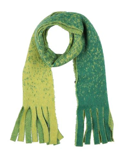 Shop Stefanel Woman Scarf Green Size - Acrylic, Alpaca Wool, Polyamide