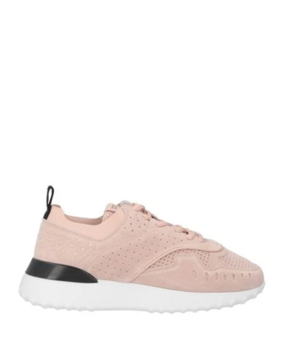 Shop Tod's Woman Sneakers Light Pink Size 7.5 Soft Leather