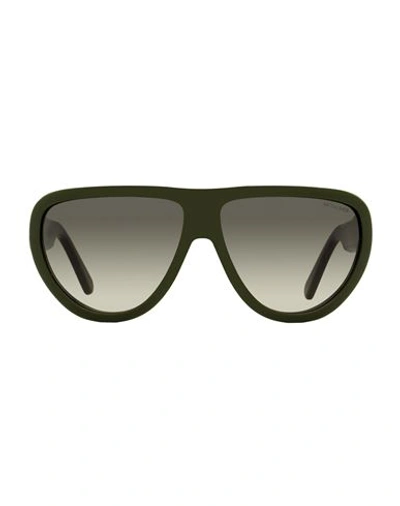 Shop Moncler Anodize Ml0246 Sunglasses Sunglasses Green Size 62 Acetate