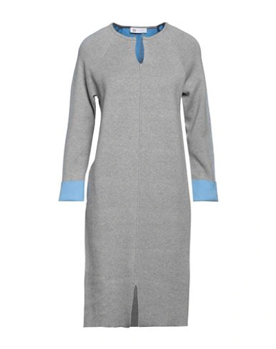 Shop Diana Gallesi Woman Mini Dress Light Grey Size M Cotton, Viscose, Polyamide, Elastane