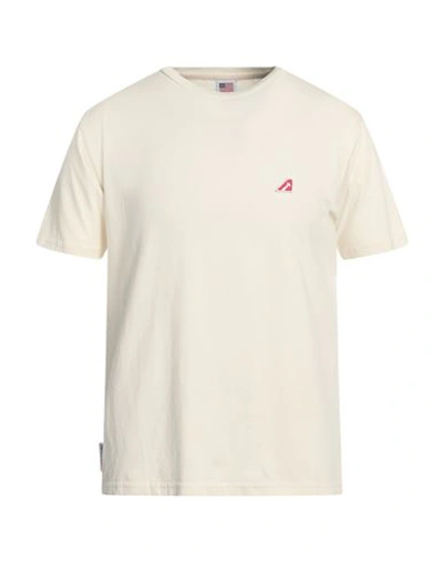 Shop Autry Man T-shirt Beige Size S Cotton