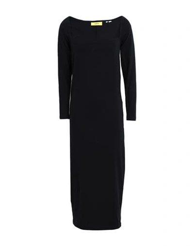 Shop Jjxx By Jack & Jones Woman Midi Dress Black Size Xl Cotton, Elastane