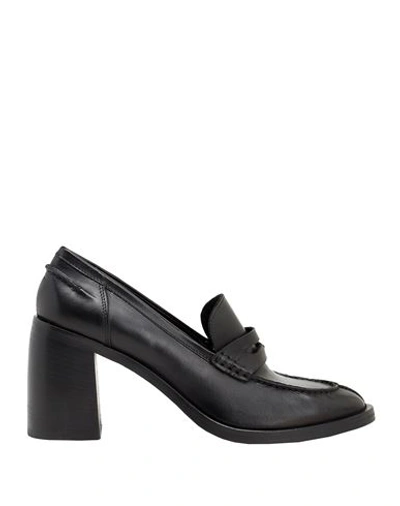 Shop 8 By Yoox Woman Loafers Black Size 8 Calfskin