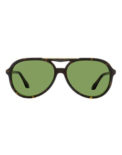 Shop Longines Pilot Lg0003-h Sunglasses Man Sunglasses Brown Size 59 Plastic