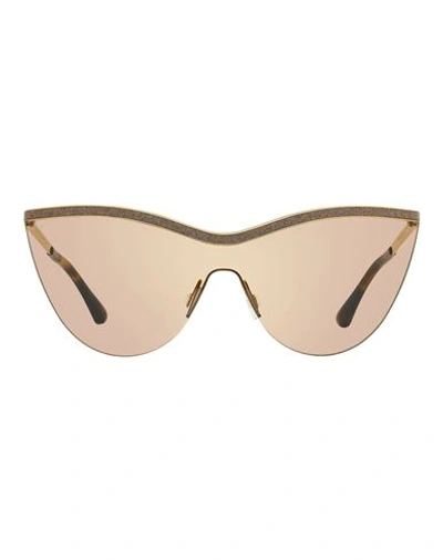 Shop Jimmy Choo Mask Kristen Sunglasses Woman Sunglasses Brown Size 99 Metal