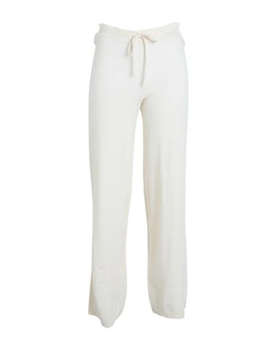 Only Woman Pants Cream Size L Viscose, Nylon, Polyester In White