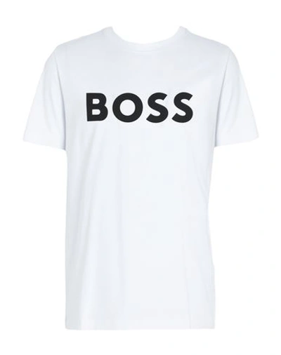 Shop Hugo Boss Boss Man T-shirt White Size Xl Cotton, Elastane