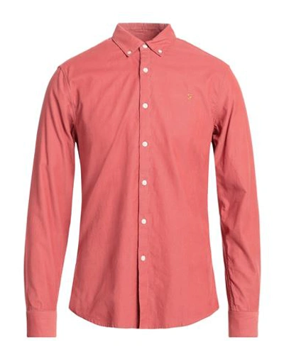 Shop Farah Man Shirt Red Size M Cotton