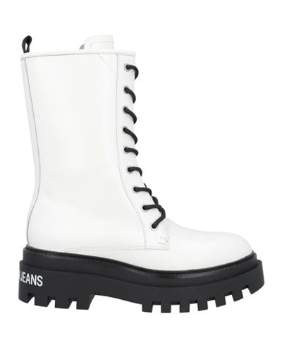 Calvin Klein Jeans Est.1978 Calvin Klein Jeans Woman Ankle Boots Off White Size 9 Soft Leather In Off White