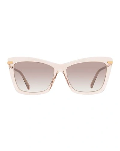 Shop Jimmy Choo Rectangular Sady Sunglasses Woman Sunglasses Pink Size 56 Acetate, Metal