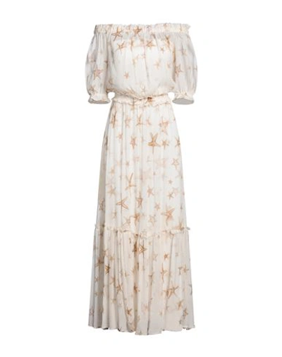 Shop Alessia Zamattio Woman Maxi Dress White Size 6 Polyester, Elastane