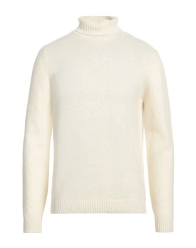 Shop Avignon Man Turtleneck Ivory Size Xxl Wool, Polyamide In White