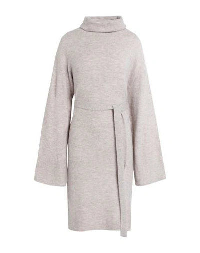 Shop Vila Woman Mini Dress Beige Size M Acrylic, Polyester, Elastane