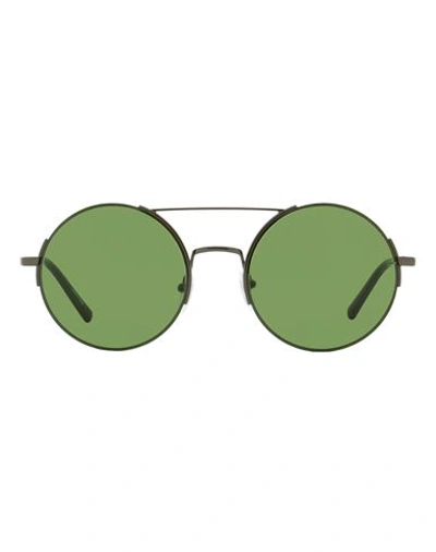 Shop Mcm Round Rimless 160s Sunglasses Sunglasses Green Size 53 Metal, Acetate
